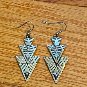 Gold and Black Tribal Earrings